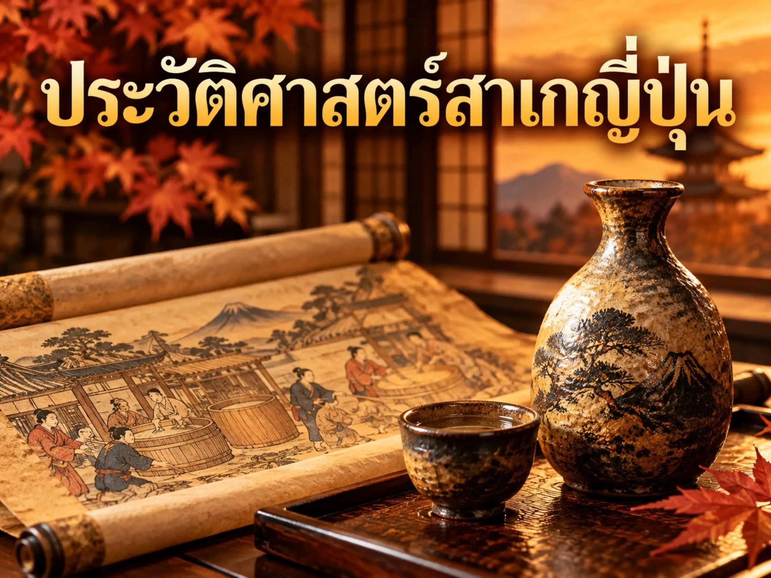 ประวัติศาสตร์สาเกญี่ปุ่น (Japanese Sake) จากพิธีกรรมโบราณสู่เครื่องดื่มแห่งวัฒนธรรม 1 10943 history japanese sake Horizontal