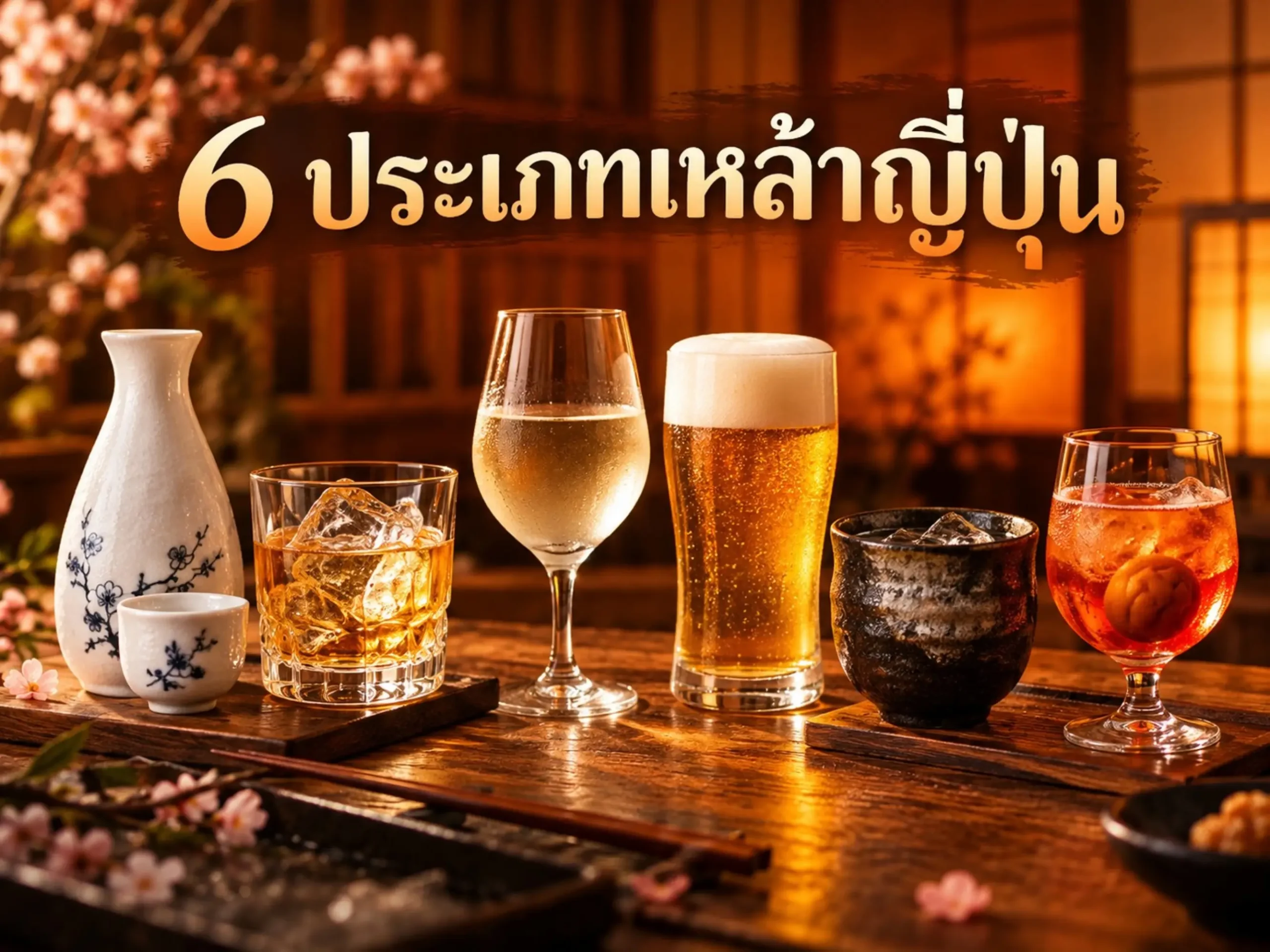 รู้จัก 6 ประเภทเหล้าญี่ปุ่นยอดนิยม พร้อมแนะนำวิธีดื่มและการจับคู่กับอาหาร 1 288 types of japanese alcohol Horizontal